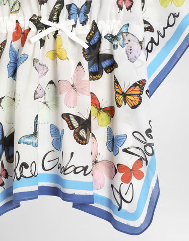 плаття Dolce & Gabbana Dolce & Gabbana Butterfly Print Batiste Caftan білий | LB7A14FI5KTHB5KB, 3
