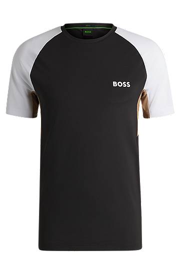 Футболка BOSS BOSS Active Color-Blocked T-Shirt чорний | 50539114