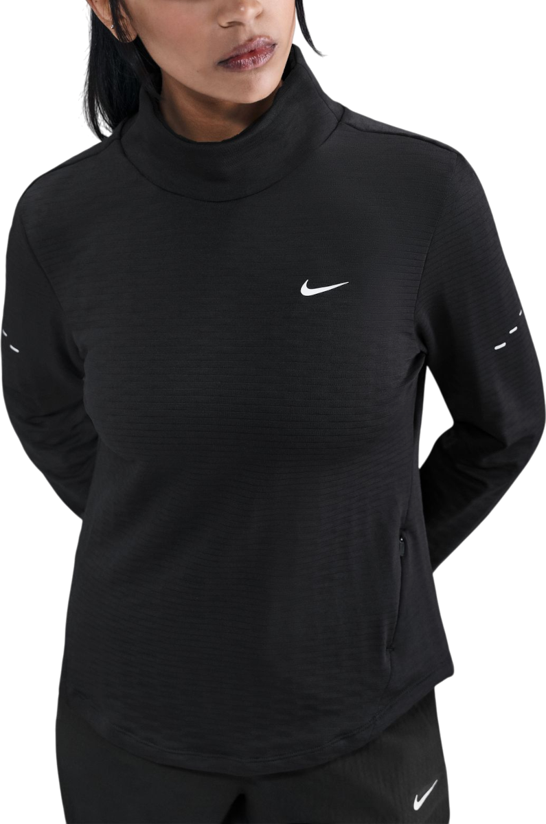 Футболка Nike Long-Sleeve Textured Mock Neck Running Top Swift чорний | hv2969-010, 0