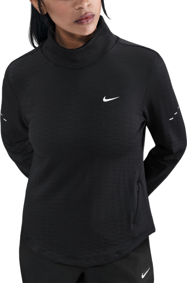Футболка Nike Long-Sleeve Textured Mock Neck Running Top Swift чорний | hv2969-010, 0