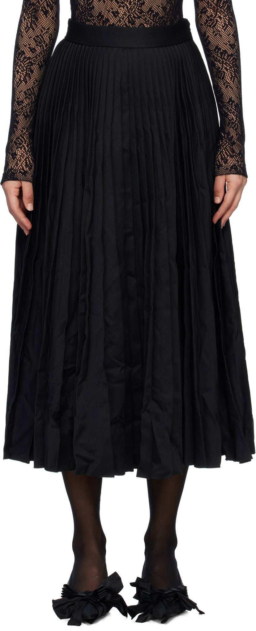 Спідниця Balenciaga Pleated Midi Skirt чорний | 808777 TRT08