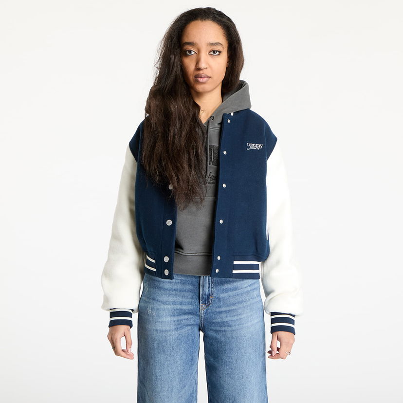 Куртка бомбер Tommy Hilfiger Tommy Jeans Wool Varsity Bomber Jacket темно-синій | DW0DW19320 C1G