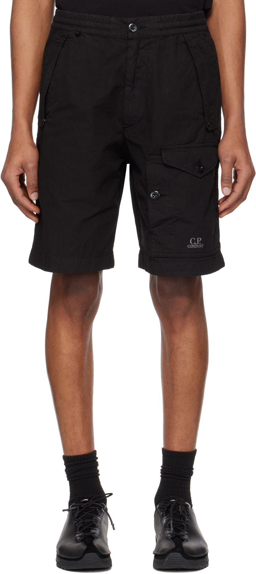 Шорти C.P. Company C.P. Company Microreps Cargo Shorts чорний | 18CMBE060A-006475G
