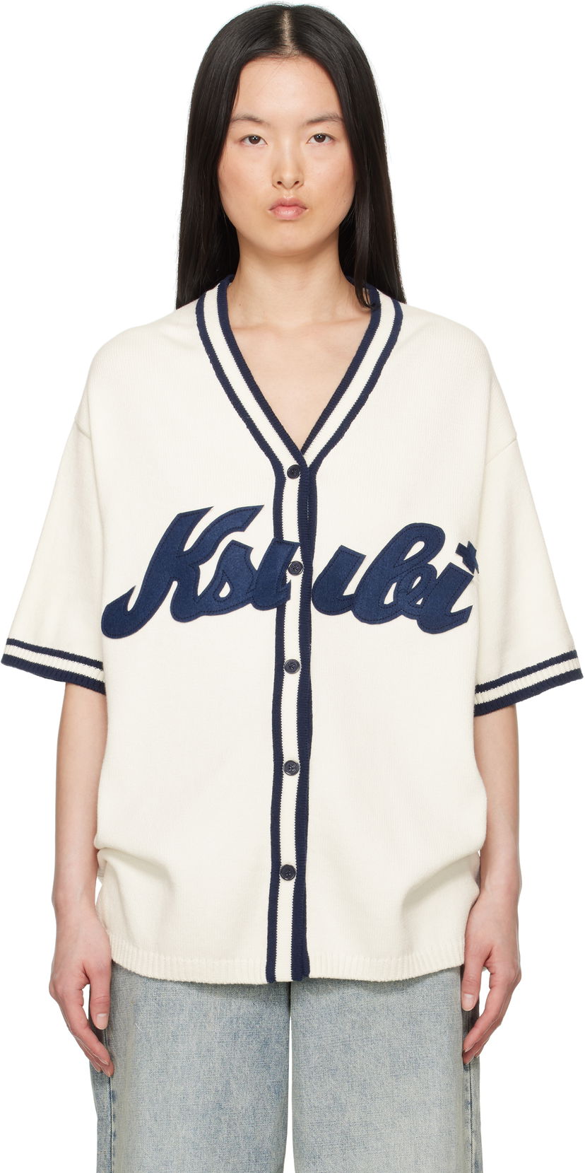 Cветр Ksubi Ksubi Baseball Knit Cardigan білий | WSP25KW001