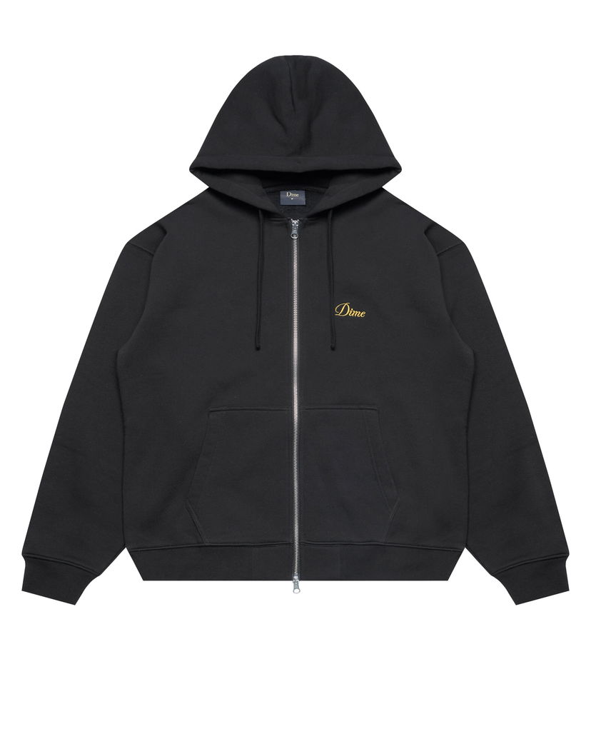 Світшоти Dime Cursive Logo Zip-Up Hoodie чорний | DIMEHO2453BLK