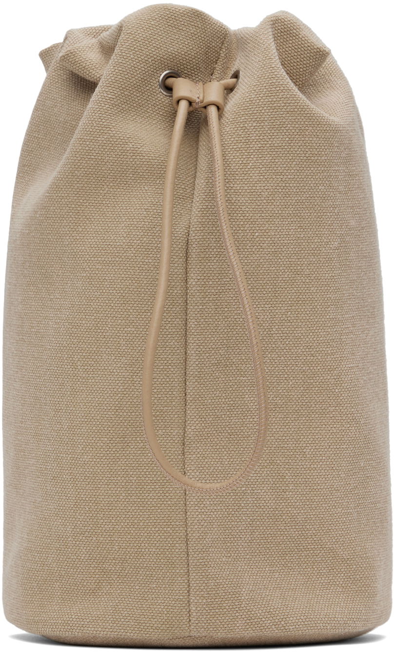 сумка-тоут The Row Drawstring Canvas Pouch бежевий | W1336-W763, 0