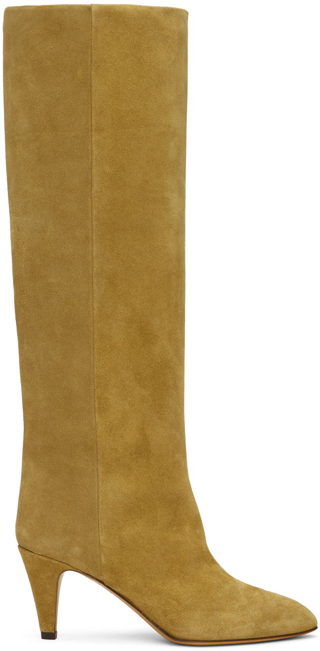 Кросівки та взуття ISABEL MARANT Laspi Suede Knee-High Boots Помаранчевий | 24PBT0021FA-B1A07S