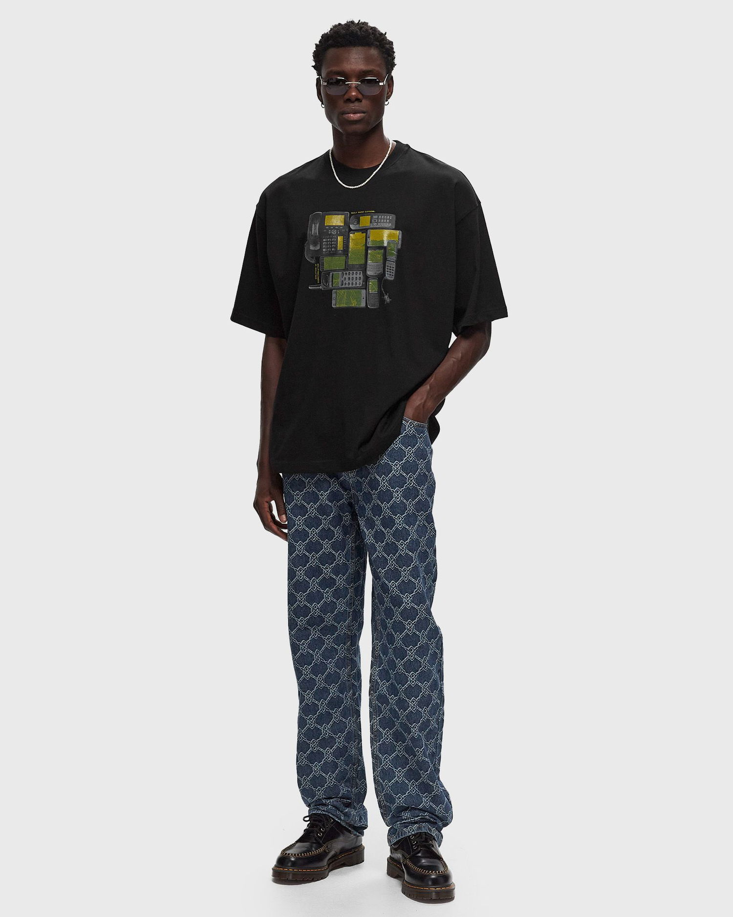Футболка DAILY PAPER EVOLUTION OVERSIZED SS TEE чорний | 2421081, 1