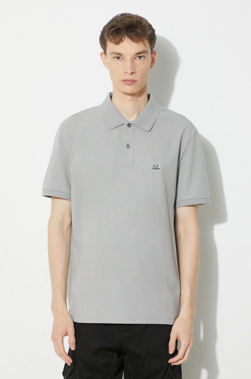 Сорочка поло C.P. Company Polo Shirt With Logo Сірий | 16CMPL094A005263W
