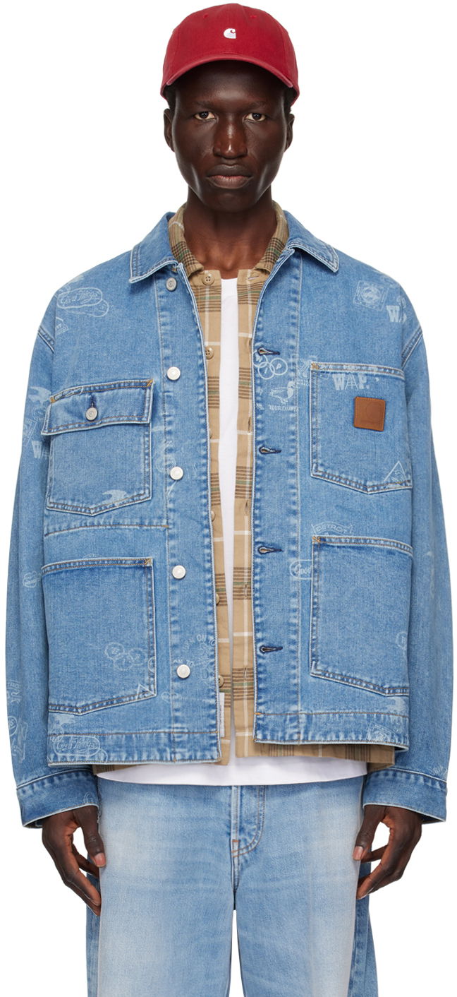 Куртка Carhartt WIP Stamp Print Denim Jacket Синій | I033743