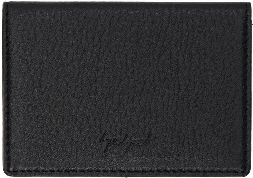 Гаманець Yohji Yamamoto Black discord Logo Card Holder чорний | DA-A95-790