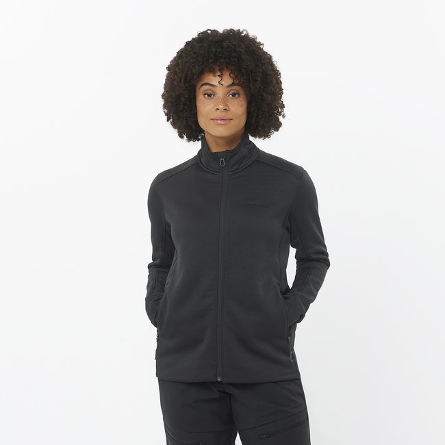 Світшоти Salomon Warm Fleece Jacket чорний | LC2294000