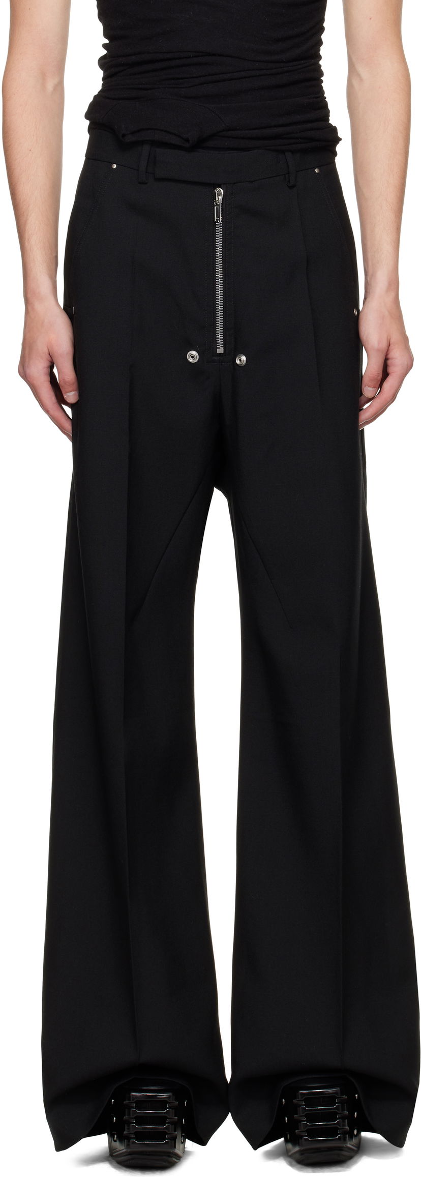 Штани Rick Owens Rick Owens Concordians Wide Bela Tailored Trousers чорний | RU02E1354 WGP