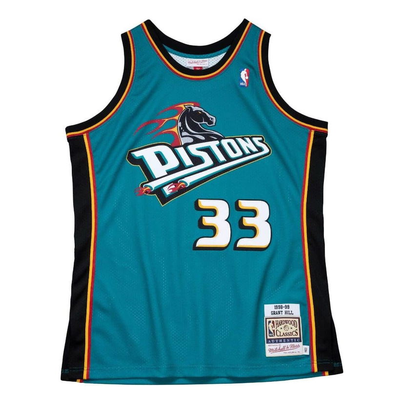 Джерсі Mitchell & Ness NBA Detroit Pistons 1998-99 Grant Hill #33 Mitchell & Ness Authentic Jersey Синій | AJY4GS18083-DPITEAL98GHI