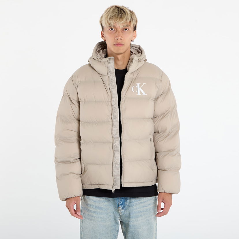 Пуховик CALVIN KLEIN Calvin Klein Jeans Ls Nylon Monogram Puffer Jacket бежевий | LV04RD528G RAK