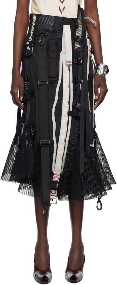 Спідниця Junya Watanabe Junya Watanabe Multi Fabrics Mix Midi Skirt чорний | JO-S016-051-1, 0