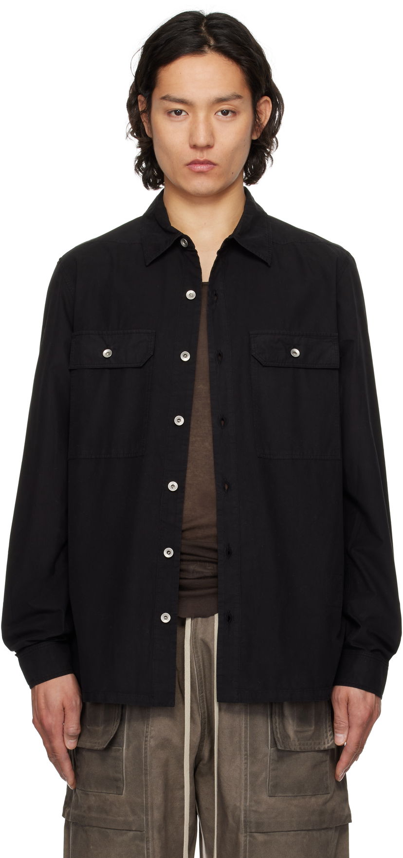 Сорочка Rick Owens Rick Owens DRKSHDW Hollywood Overshirt чорний | DU01E3296 P