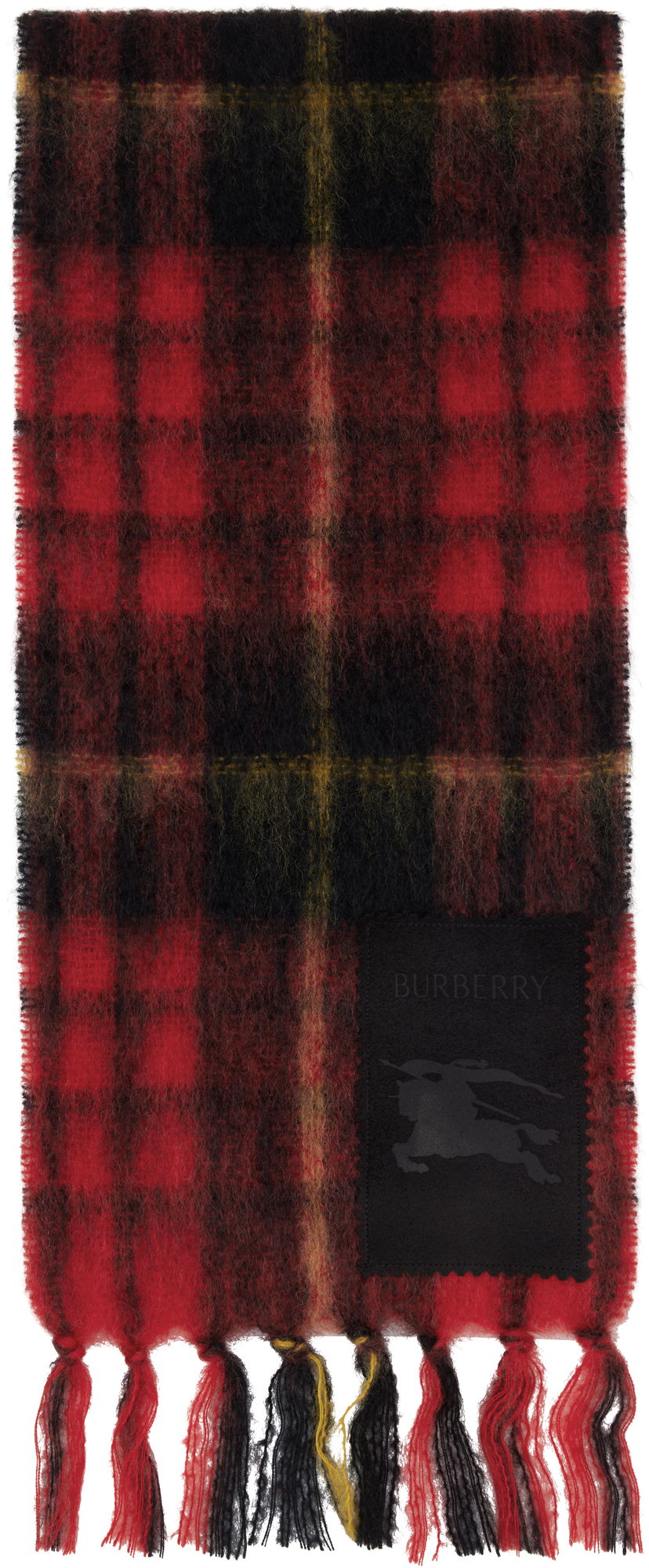 Шарф Burberry Burberry Check Mohair and Wool Scarf Червоний | 8114096