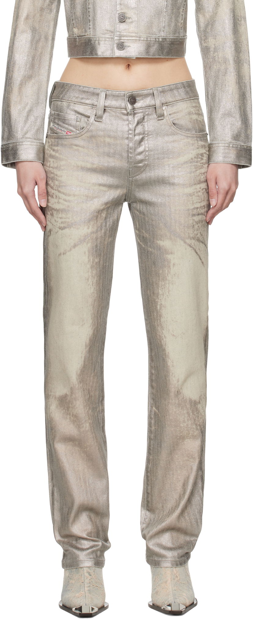 Джинси Diesel Metallic Straight Jeans Металік | A14797 0CBCZ