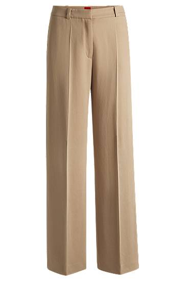 Штани BOSS Wide Leg Trousers бежевий | 50540807