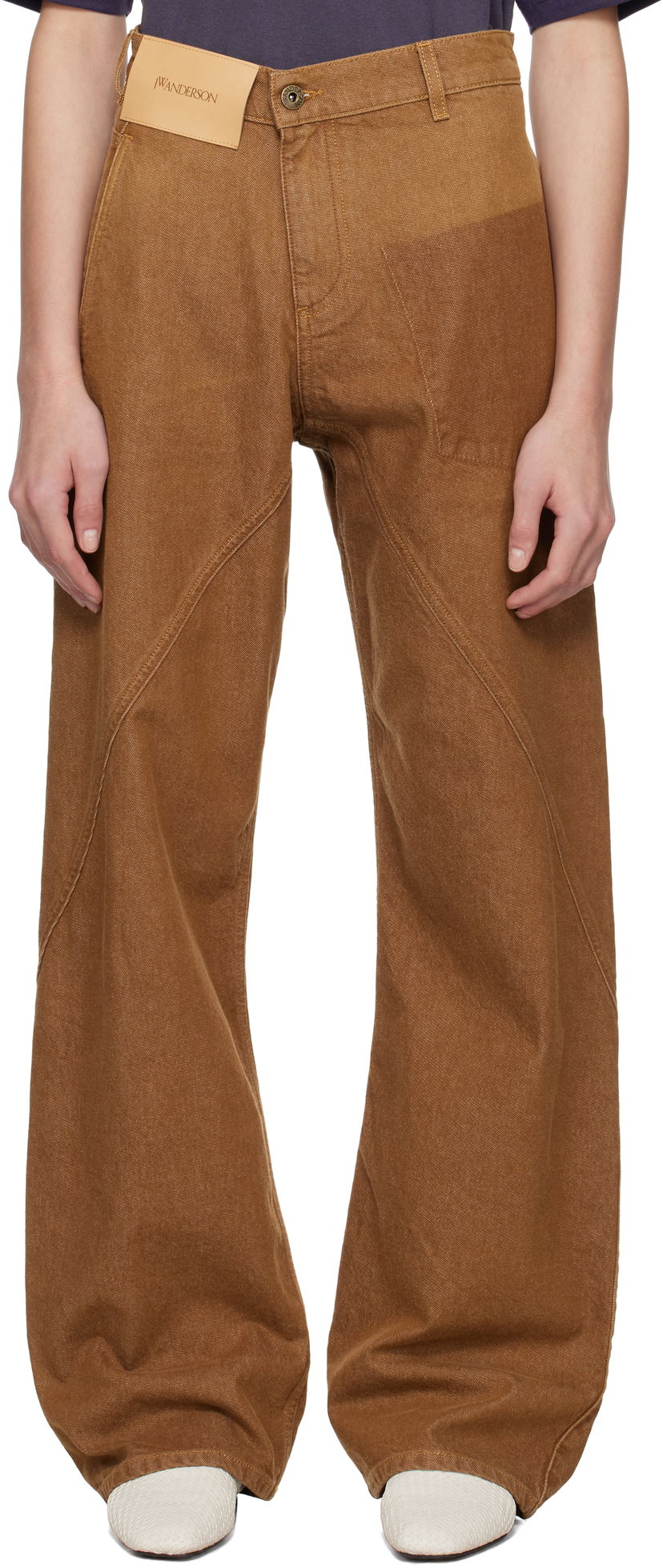 Джинси JW Anderson JW Anderson Twisted Workwear Jeans Коричневий | DT0115-PG1756