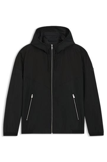 Куртка BOSS Water-Repellent Hooded Poplin Jacket чорний | 50544135