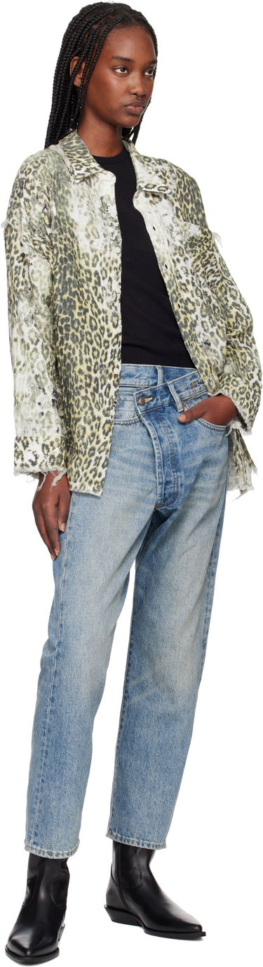 Сорочка R13 R13 Shredded Leopard Print Shirt бежевий | R13WR075-R469B, 3