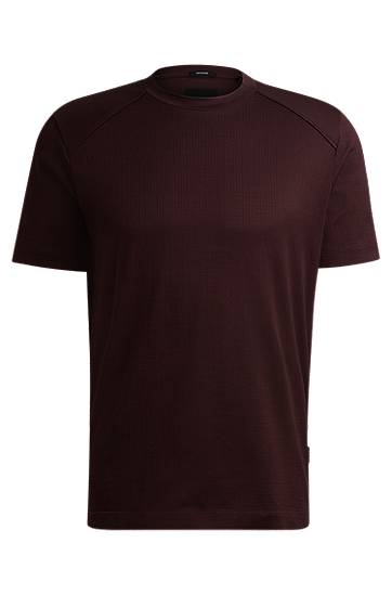Футболка BOSS Regular-Fit Ripstop T-Shirt Бордовий | 50520208