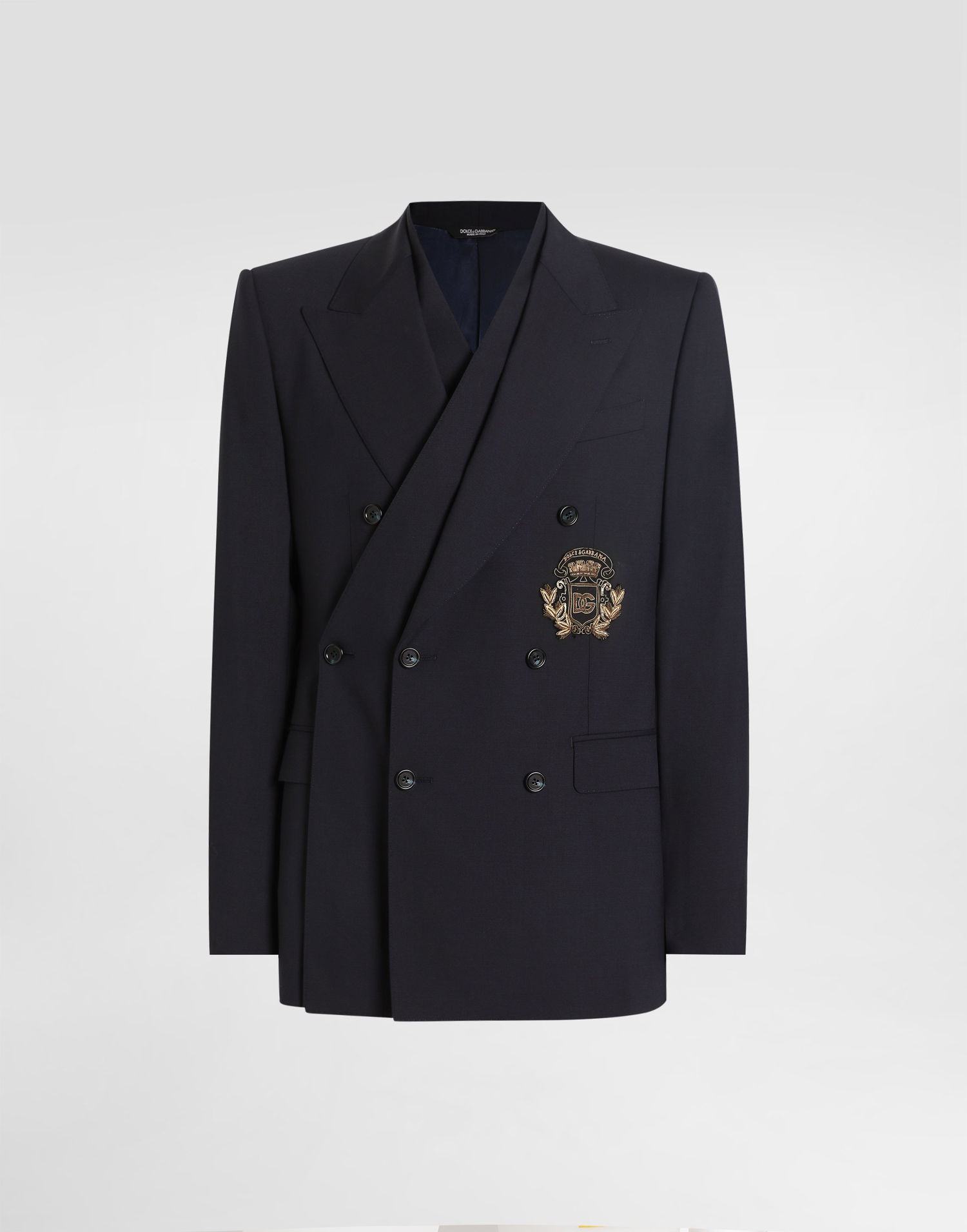 Куртка Dolce & Gabbana Dolce & Gabbana Double-breasted Sicilia Wool Canvas Jacket темно-синій | G2VE2ZFUBF2B0665, 0