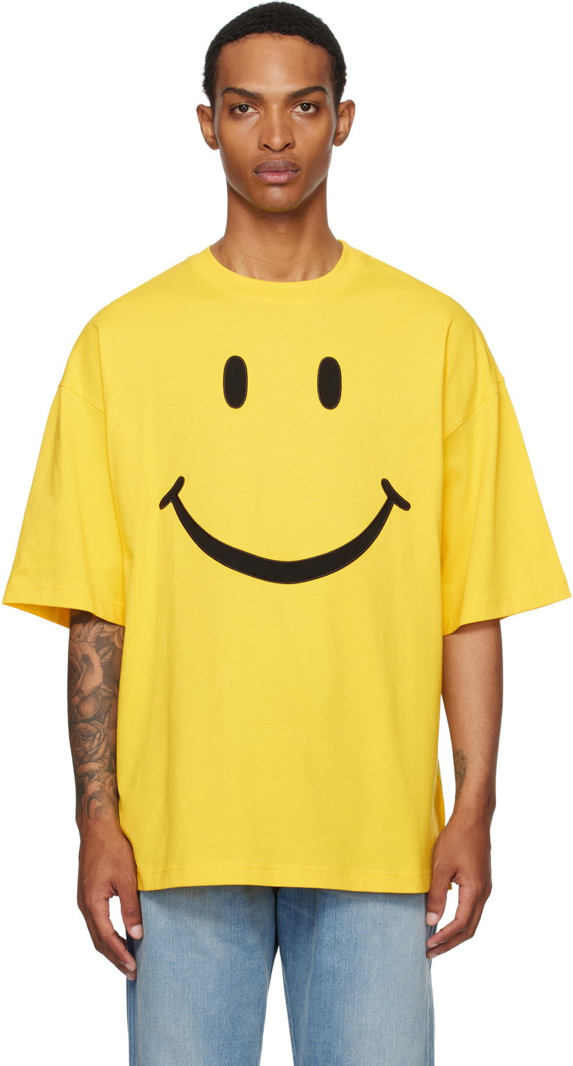 Футболка Moschino Moschino Smiley® Organic Cotton T-Shirt Жовтий | 252ZZ072352411027