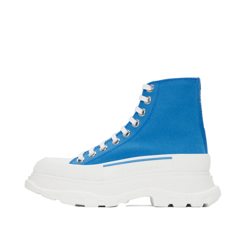 Кросівки та взуття Alexander McQueen Tread Slick Platform High Sneakers Синій | 611706 W4MV2
