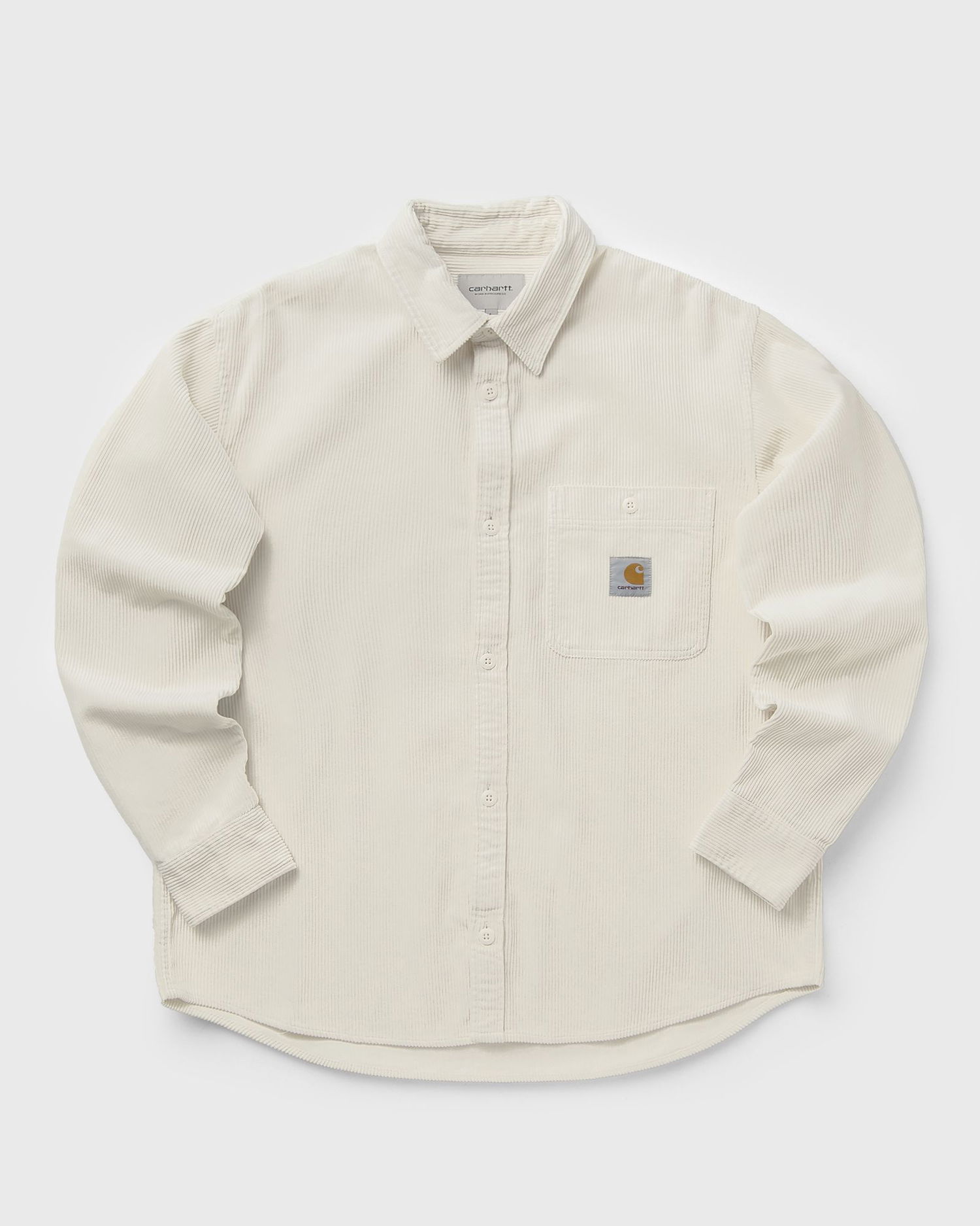 Сорочка Carhartt WIP Long Sleeve Flint Corduroy Button-Up Shirt with Chest Pocket бежевий | I035837-1NG.XX, 1