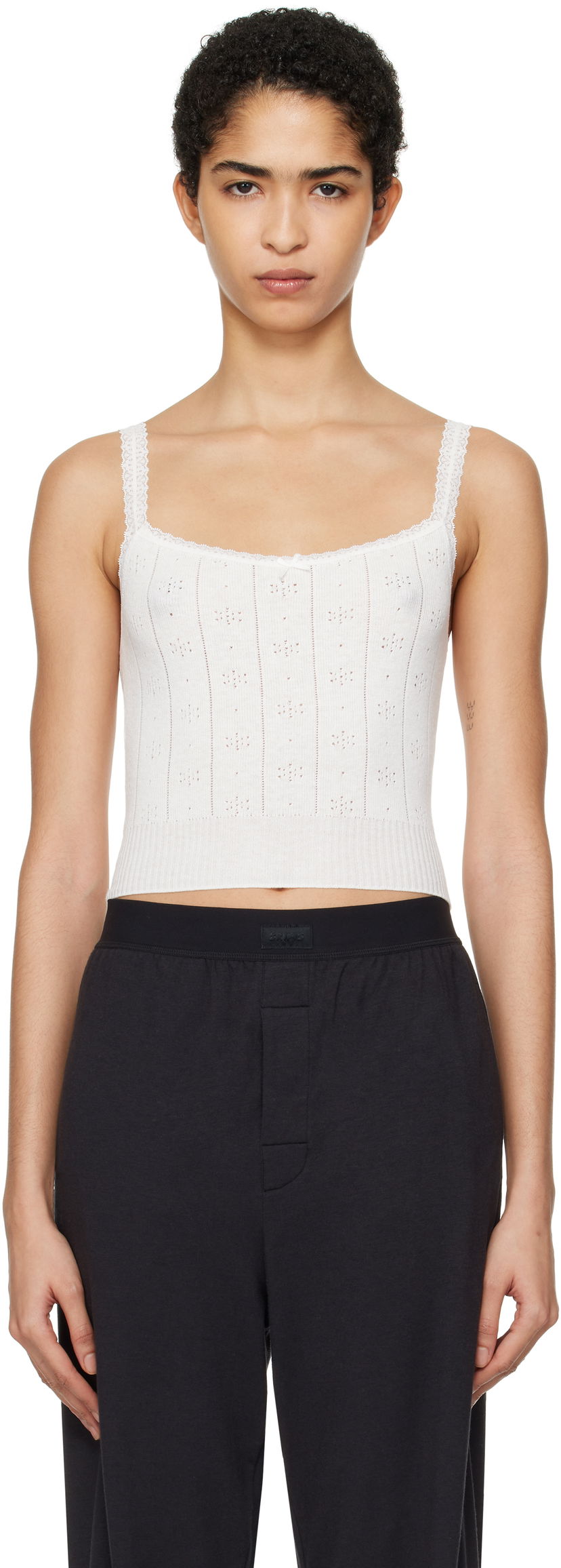 Безрукавка SKIMS Sweater Camisole білий | SL-CAM-6485W