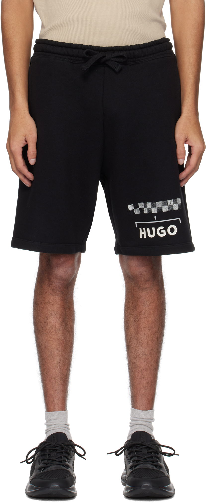 Шорти BOSS Hugo Racing Print Shorts чорний | 50531759