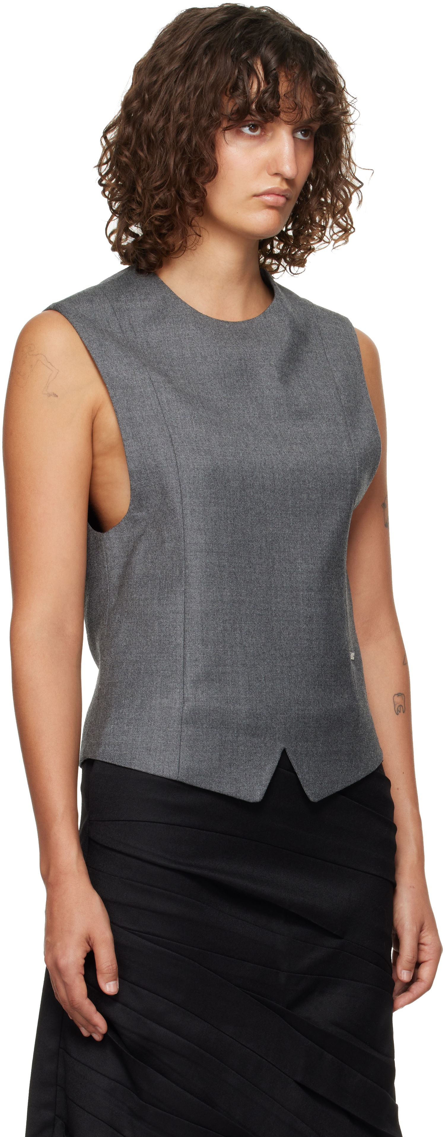 Безрукавка ADER ERROR Fitted Vest Top Сірий | BN01FWVE0101GR, 1