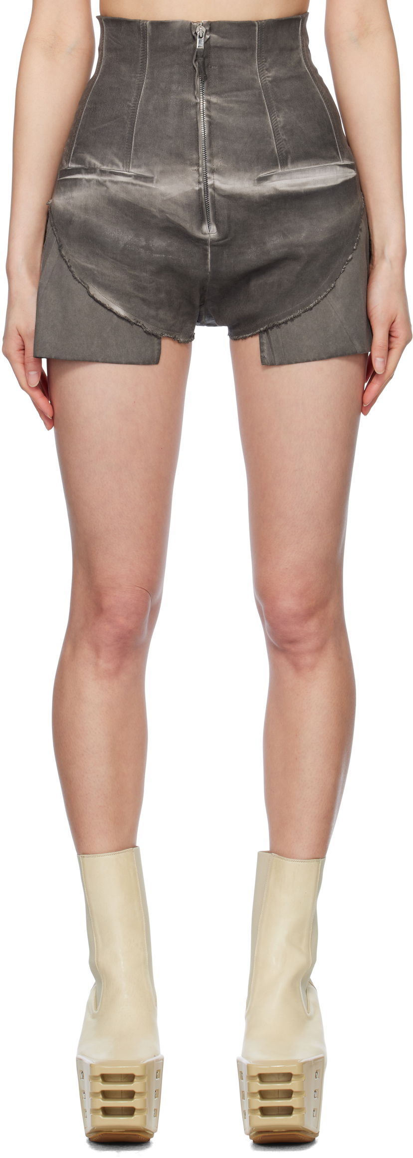 Шорти Rick Owens Rick Owens DRKSHDW Hollywood Dirt Cutoff Denim Shorts Сірий | DS01E3313 SCF