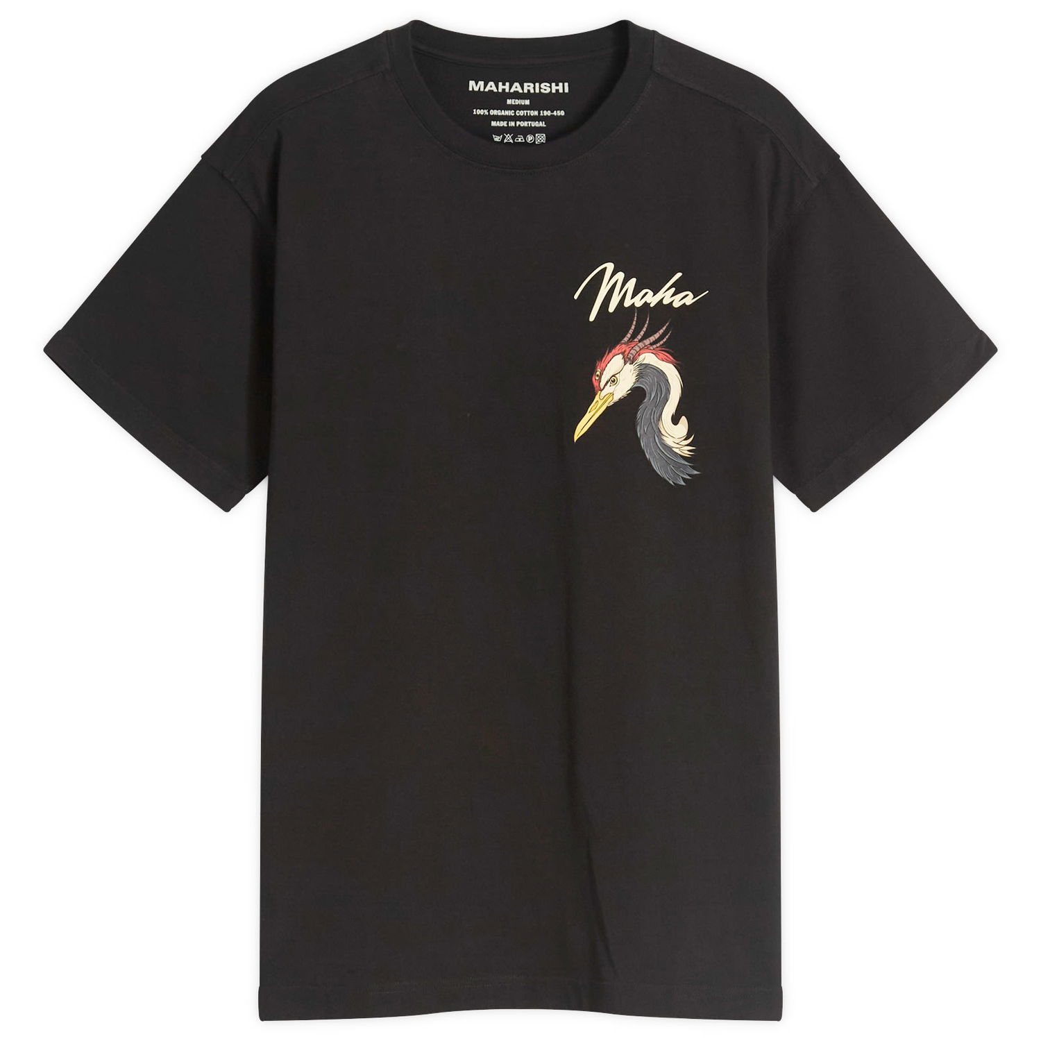 Футболка Maharishi Year of the Crane Graphic Tee, Size Large чорний | 1580-BLK, 0