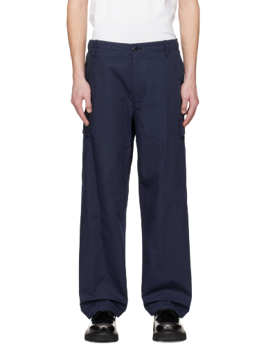 Штани карго KENZO Paris Drawstring темно-синій | FD55PA2429DD