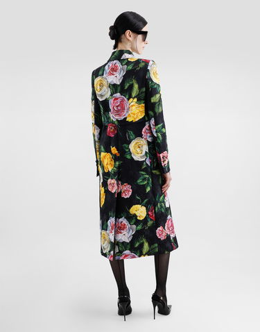 Пальто Dolce & Gabbana Dolce & Gabbana Single-breasted Peony and Rose-Print Brocade Coat чорний | F0W2RTFS9AHHN5IY, 2
