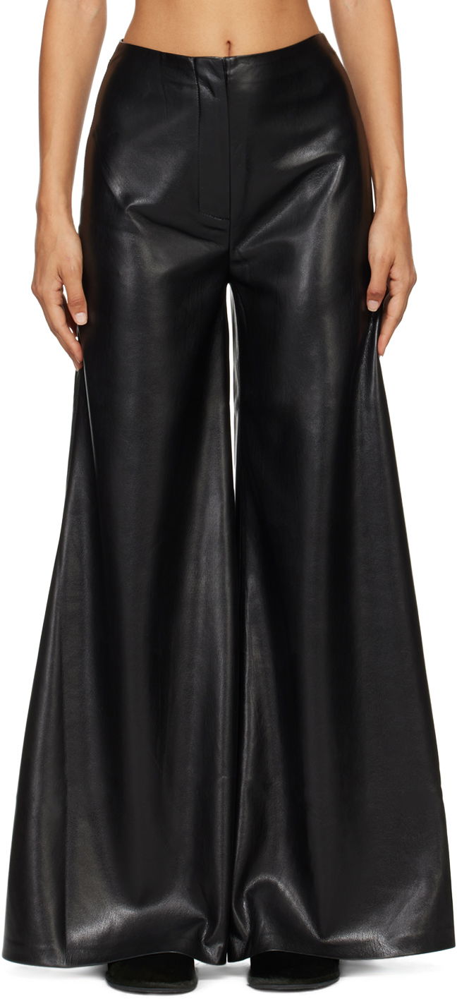 Штани Nanushka Black Wiraag Vegan Leather Trousers чорний | NW24PFOW10351