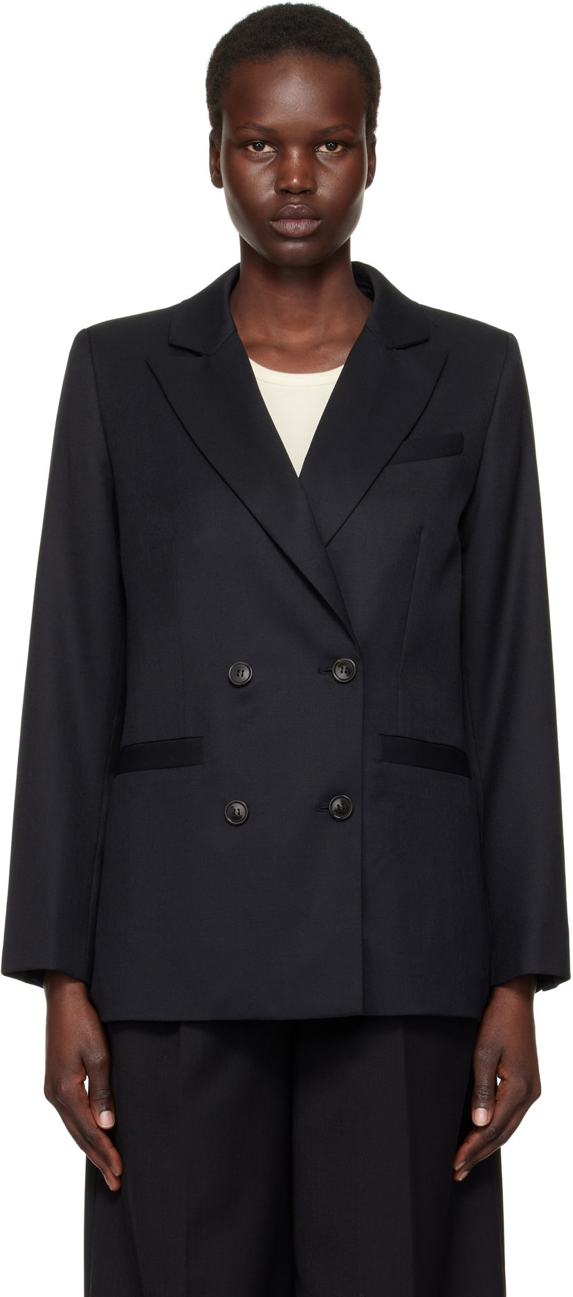 Пальто A.P.C. A.P.C. Lucy Double-Breasted Blazer чорний | WOAPO-F03212