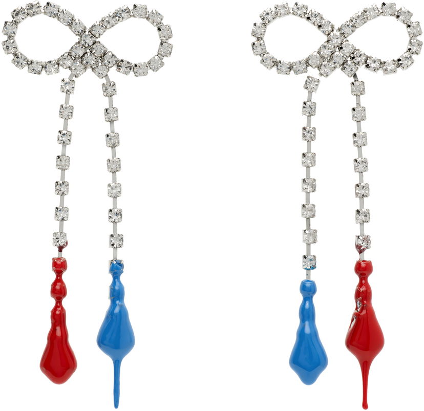 Сережки Ottolinger Ottolinger Crystal Bow Drop Earrings Металік | 125-902425-01