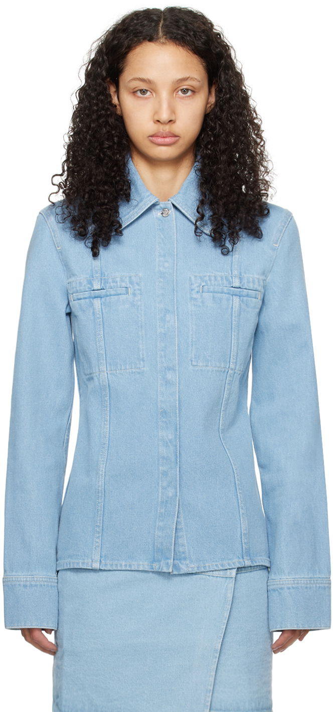 Куртка Nanushka Mireio Denim Jacket Синій | NW23RSSH01152