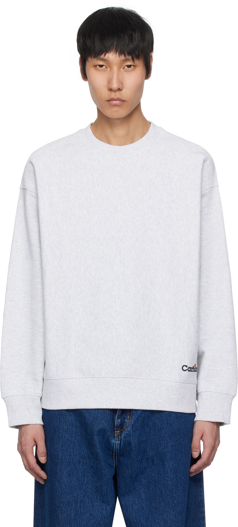 Cветр Carhartt WIP Label Script Sweatshirt Сірий | I034429