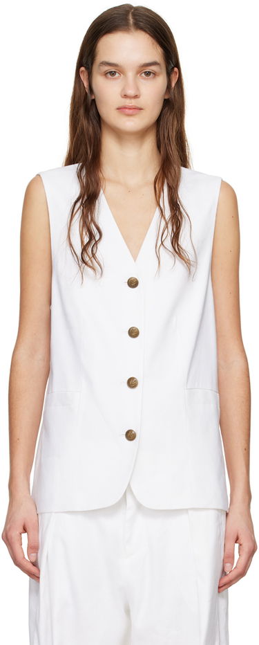 Жилет rag & bone Buttoned Vest білий | WAW24S40207520, 0