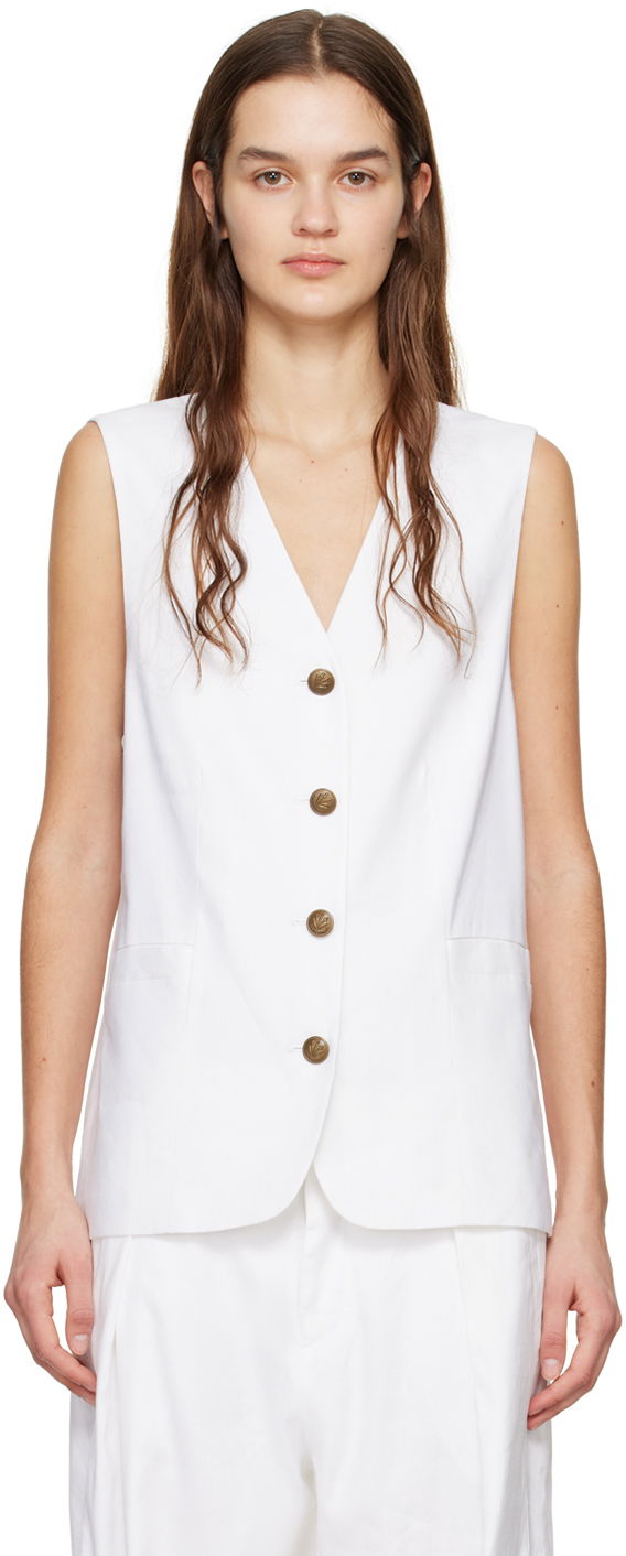 Жилет rag & bone Buttoned Vest білий | WAW24S40207520