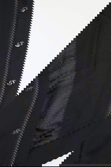 Куртка ADER ERROR Collared Cropped Jacket with Wool Blend and Elasticated Hem чорний | BO01FWJK0106BK, 4