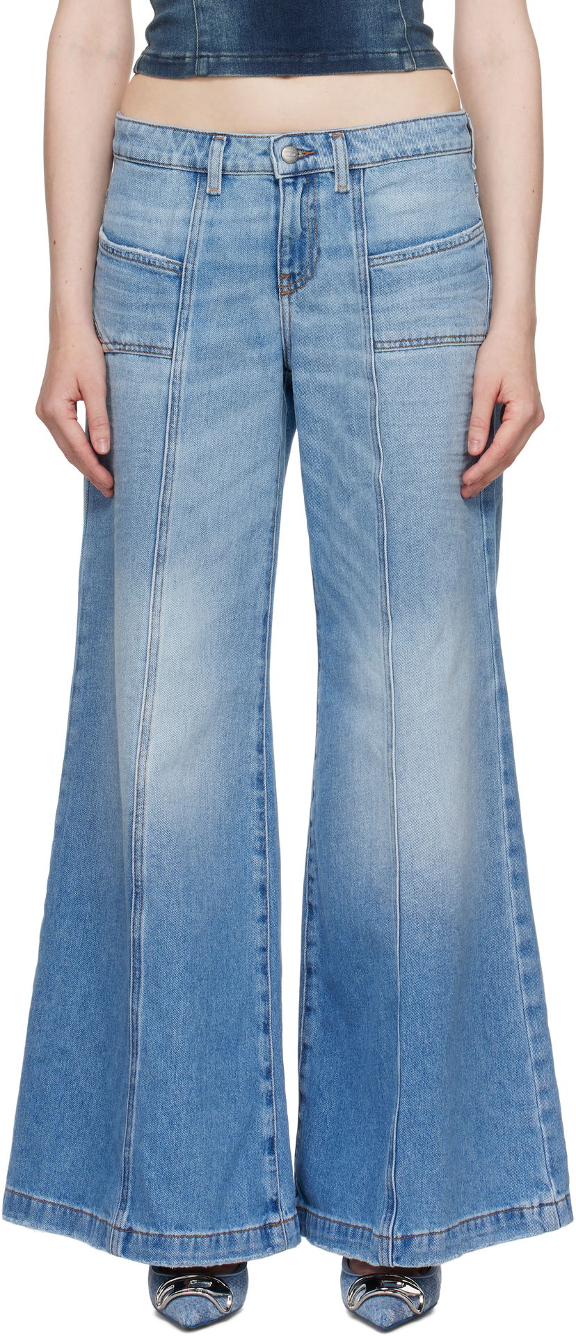 Джинси Diesel D-Akii Flare Jeans Синій | A12808 0CLBA