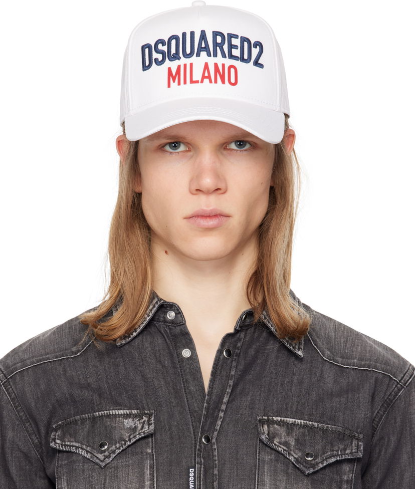 Кепка DSQUARED2 Dsquared2 'Milano' Baseball Cap білий | BCM0917-05C00001-1062