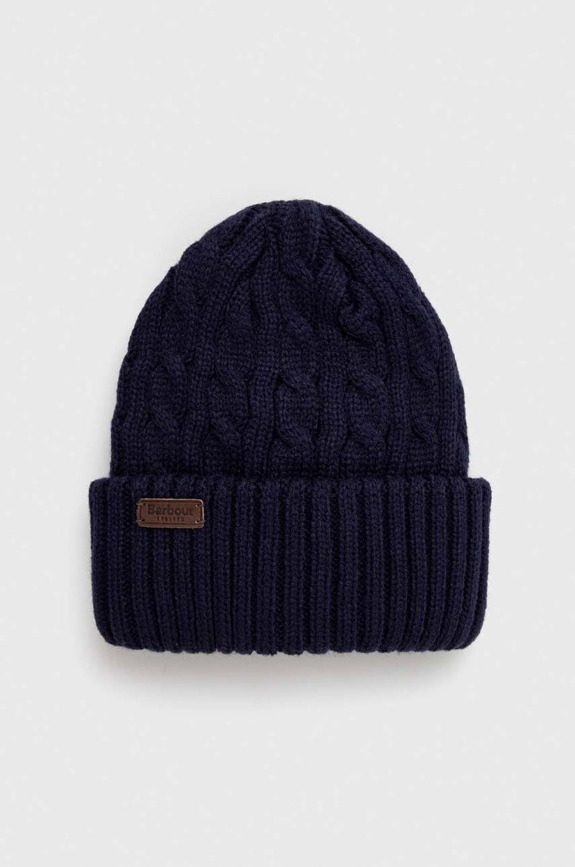 Шапка Barbour Cable Knit Beanie Синій | MHA0448